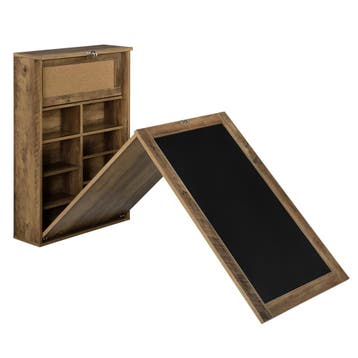 Klaptafel eettafel voor wandmontage met krijtbord hout, Verzenden, Nieuw