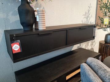 Tv-meubel Verdio 161 cm zwart **SHOWROOMMODEL**, Nieuw