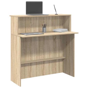 vidaXL Receptiebalie Sonoma Eiken 100x50x103,5 cm Bewerkt, Verzenden, Nieuw