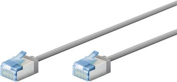 Ultraflexibele 3 M CAT 6A-patchkabel, slank, U/FTP, grijs, Ophalen of Verzenden, Nieuw