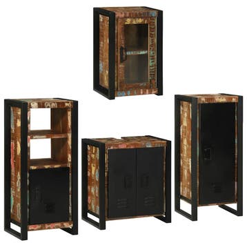 vidaXL Badkamermeubelset 4 st Multikleur 55 x 35 x 60 cm, Verzenden, Nieuw, Overige typen