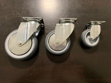 Zwenkwiel 125mm - tente 2470 pjh 125 p50 grijs, Ophalen of Verzenden, Nieuw
