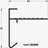 Roval aluminium daktrim 45 x 45 mm, Ophalen of Verzenden, Nieuw