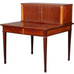 Antieke mahonie werktafel in Louis Seize stijl ca 1890 met 2, Antiek en Kunst, Ophalen of Verzenden
