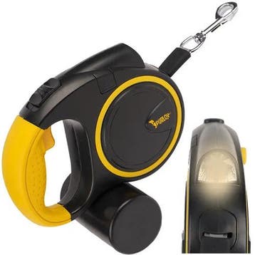 Automatische Hondenriem 5 Meter – Rollijn met LED Zaklamp &, Dieren en Toebehoren, Ophalen of Verzenden, Nieuw