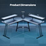 Gaming bureau - Gaming desk - Hoekbureau - 130x130 cm - Zwar, Verzenden, Zo goed als nieuw