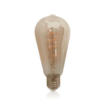 LED FILAMENT E27 EDISON DIMBAAR AMBER 6W, Nieuw