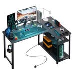 Hoekbureau L-Vorm met Plank en USB – 120 cm, Verzenden, Nieuw