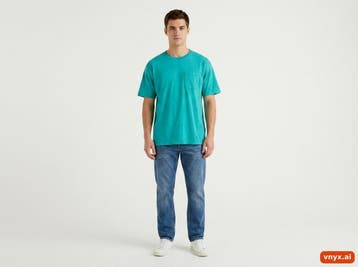 Fruit of the Loom T-shirts Heren maat XL Teal Vintage, Ophalen of Verzenden, Nieuw