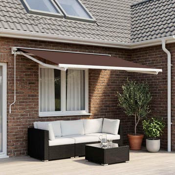 vidaXL Vervangingsdoek voor zonnescherm Bruin 300 x 250 cm, Verzenden, Nieuw