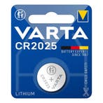 Varta Lithium knoopcelbatterij - CR2025 - 3V - 165mAh - l..., Ophalen of Verzenden, Nieuw