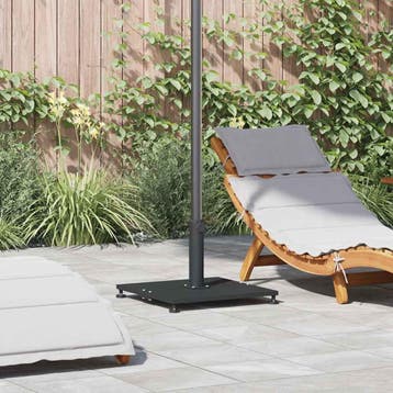 vidaXL Parasolvoet 25.95 kg Zwart Vierkant, Verzenden, Nieuw, Minder dan 1 meter, Parasolvoet