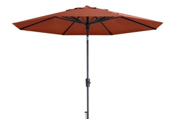 Madison Paros 2 luxe stokparasol - 300 cm. - Terra, Verzenden, Nieuw, Stokparasol, Kantelbaar