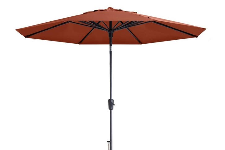 Madison Paros 2 luxe stokparasol - 300 cm. - Terra, Tuin en Terras, Parasols, Stokparasol, Nieuw, Kantelbaar, Verzenden