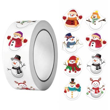 500 Kerst Stickers Op Rol - 2.5cm - Kerststickers -, Diversen, Verzenden, Nieuw