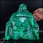 Malachiet Boeddha-beeld van 18,8 kg in uitzonderlijke