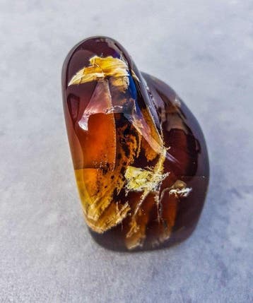 Amber - Barnsteen - HQ Freeform Blauwe Barnsteen - 8 cm -
