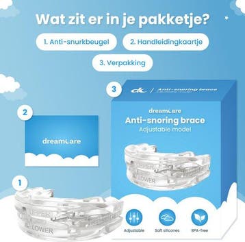 2dekans | DreamCare Anti Snurk Beugel - Verstelbaar - Bpa, Ophalen of Verzenden, Zo goed als nieuw