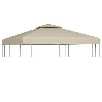vidaXL Vervangend tentdoek prieel 310 g/m² 3x3 m beige, Tuin en Terras, Verzenden, Nieuw