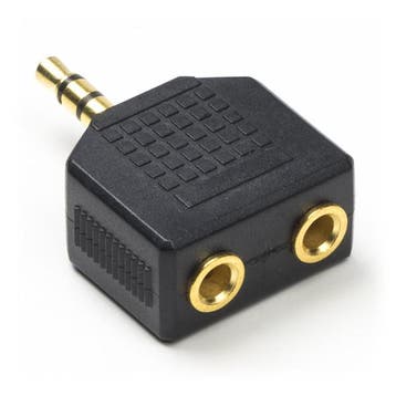 3.5 mm jack splitter | V  M | Nedis (Stereo, Verguld), Verzenden, Nieuw
