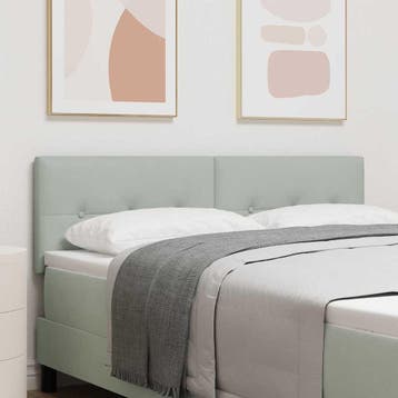 vidaXL Hoofdbord Lichtgrijs 160 cm Fluweel, Huis en Inrichting, Slaapkamer | Bedden, Verzenden, Nieuw, Stof
