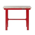 Werkbank rood 120 cm met hardhouten blad, Ophalen of Verzenden, Nieuw