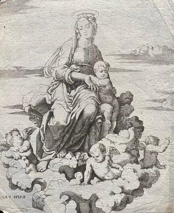 Marcantonio Raimondi (c.1480-1527/34) - La Vergine e il