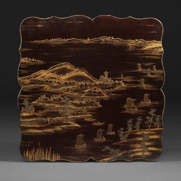 Export lakwerk decoratief paneel - Gelakt hout - Japan -, Antiek en Kunst
