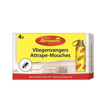 Vliegen plakstrip | Aeroxon | 4 stuks (Ecologisch, Gifvrij), Verzenden, Nieuw