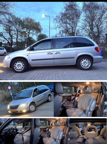 De Luxe Mpv Voyager 2.4i M2009 Airco 7pers met Nap Inr Mog, Voorwielaandrijving, Euro 5, Gebruikt, Handgeschakeld