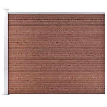 vidaXL Schuttingpaneel 175x146 cm HKC bruin, Tuin en Terras, Verzenden, Nieuw, Kunststof, 1 tot 2 meter