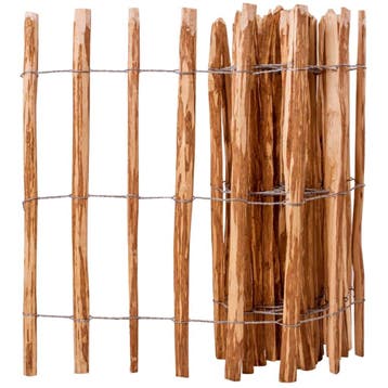 vidaXL Hek 90x500 cm hazelaarhout, Tuin en Terras, Schuttingen, Verzenden, Nieuw, Hout, Minder dan 1 meter