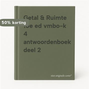Getal & Ruimte 10e ed vmbo-k 4 antwoordenboek deel 2, Verzenden, Gelezen