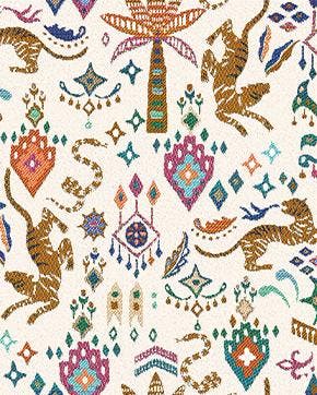 Jacquard Meubelstof Tibet Wit, Hobby en Vrije tijd, Stoffen en Lappen, Nieuw, Wit