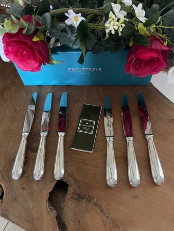 Christofle - Tafelmessenset - Set van 6 entremetsmessen –