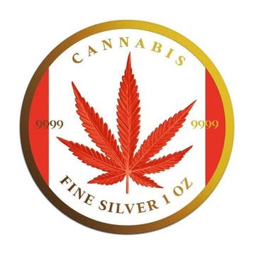 Tsjaad. 5000 Francs 2024 1 oz Chad Cannabis Canada Flag 24k