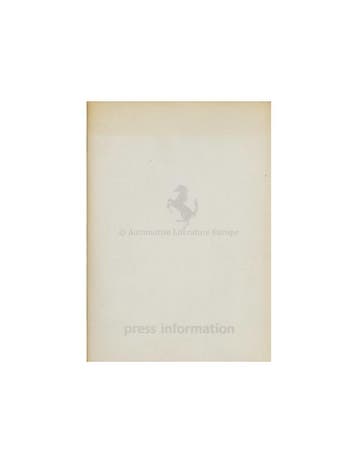 1982 FERRARI PROGRAMMA PERSMAP ENGELS, Nieuw, Ferrari, Author