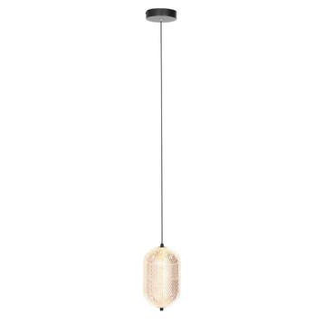 2dekans | Hanglamp Geripu Ø15cm amberkleurig - hoogtes, Ophalen of Verzenden, Zo goed als nieuw