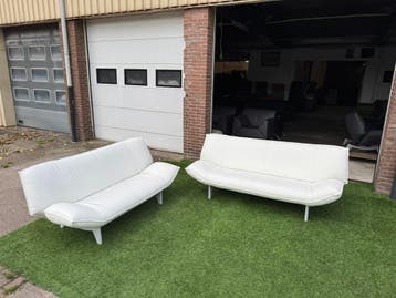 LEOLUX Tango bank relax design 3 zit bankstel wit leer, Huis en Inrichting, Banken | Bankstellen, Design, Driepersoons, Zo goed als nieuw