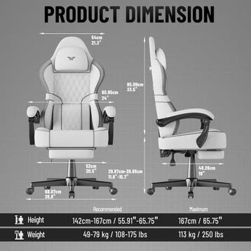 Ergonomische Bureaustoel -  Office Chair - Gamestoel - Volwa, Verzenden, Zo goed als nieuw