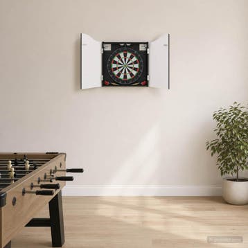 vidaXL Dartbord Kabinet Zwart 56 x 12 x 63 cm Bewerkt hout, Verzenden, Nieuw