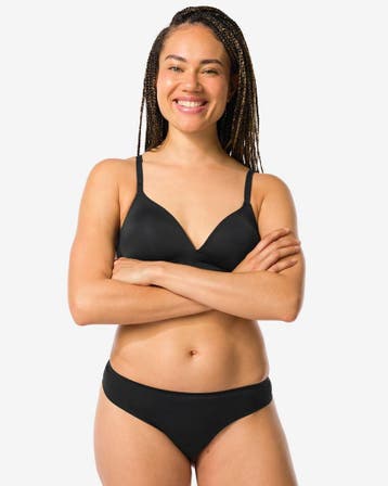 HEMA Damesstring second skin micro zwart van €7.99 voor sale, Verzenden