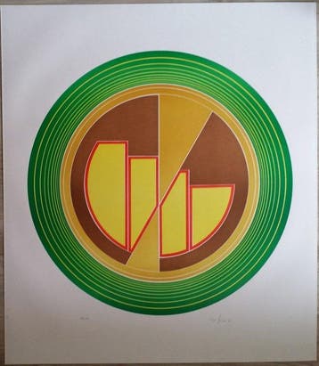 Friedrich Geiler (1946) - Geometrische Komposition / OP ART