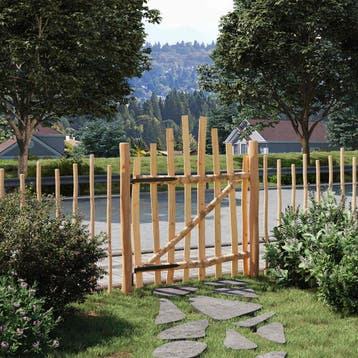 vidaXL Gebogen hekdeur 100 x 120 cm Geïmpregneerd Hazelhout, Tuin en Terras, Tuinpoorten, Verzenden, Nieuw