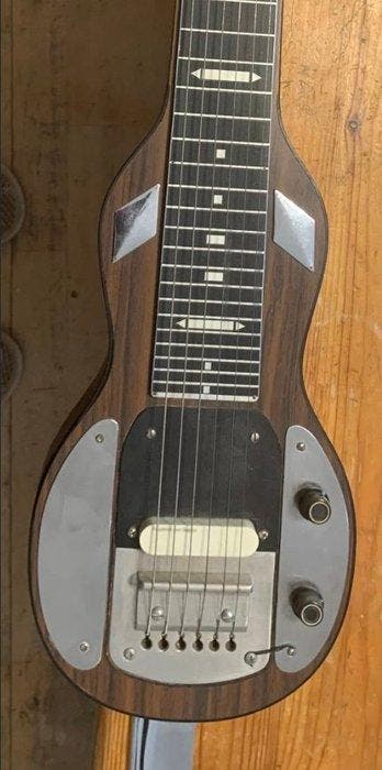 Unknown - 6 string Lap Steel (Fender Lace Sensor Gold, Nieuw