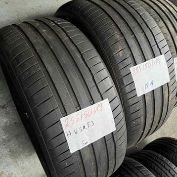 2 x Hankook Ventus S1 Evo3 255-50-19 Zomerbanden 5mm, 19 inch, Gebruikt, 255 mm, Ophalen of Verzenden