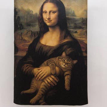 Paneel - GA017 - Decoratief “La Gioconda e il Gatto” - Een