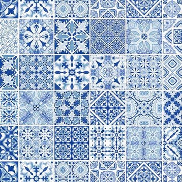 Plakfolie tegelstickers, wandtegels blauwe tegeltjes, Nieuw