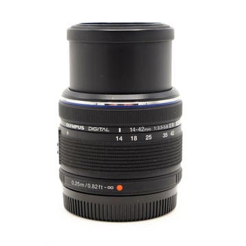 Olympus 14-42mm F3.5-5.6 II R M.Zuiko Digital Zwart (Occ), Micro Four Thirds, Olympus, Zo goed als nieuw, Autofocus