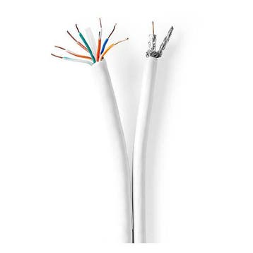 Netwerk en coax kabel | Nedis | 50 m (Cat6, Wit), Verzenden, Nieuw
